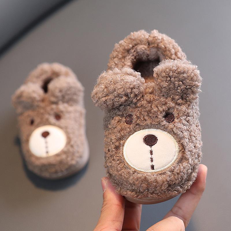 Детские хлопковые тапочки, Осенне-зимние мультяшные хлопковые тапочки для мальчиков, Домашние сумки и зимние теплые детские хлопковые туфли