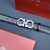 Salvatore Ferragamo 3.3cm Men's Belt Luxury Brand Designer Belt Suit Jeans Formal Brand Classic Tail Clip with Horseshoe Pattern