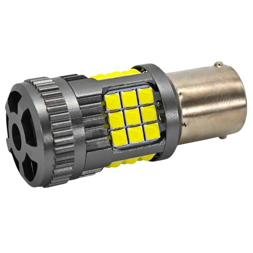 2 шт. светодиодные лампы P21W BA15S 12V-24V без ошибок 2600 лм белые мощные