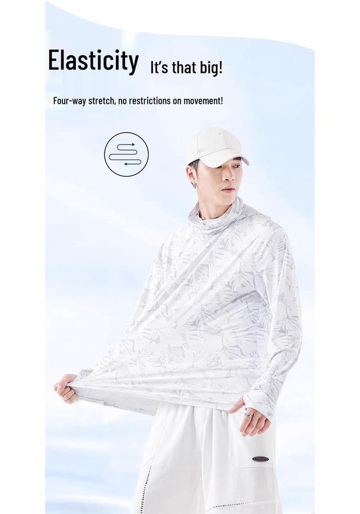 Men's UV Protection Quick-Dry Fishing Suit - Lightweight Summer Ice Silk with Sun Protection Face Covering