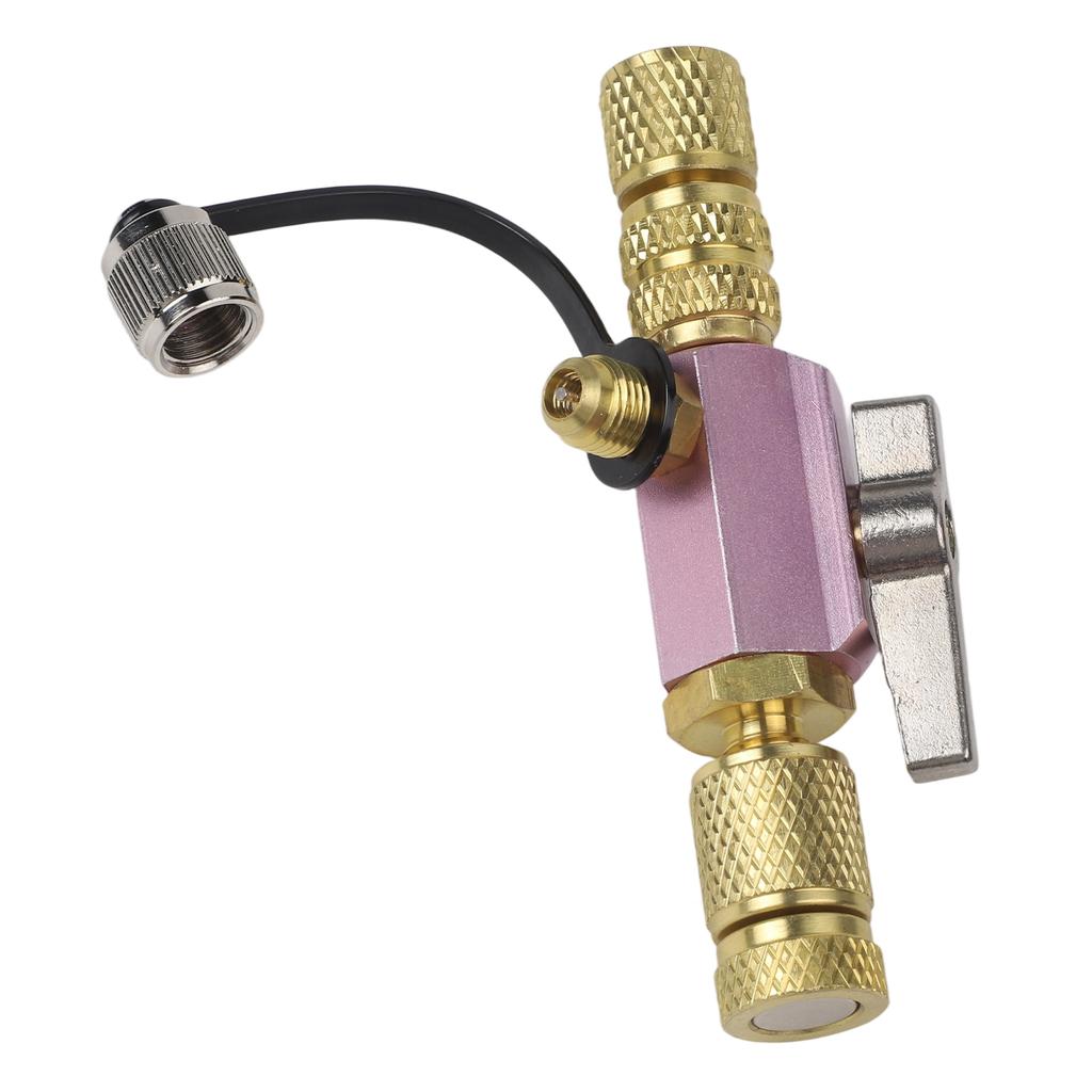 1/4 Inch Valve Core Removal Tool Dual Valve With Sight Glass For HVAC Tools Vacuum-Rated Valve Core Removal Tool Disassembly