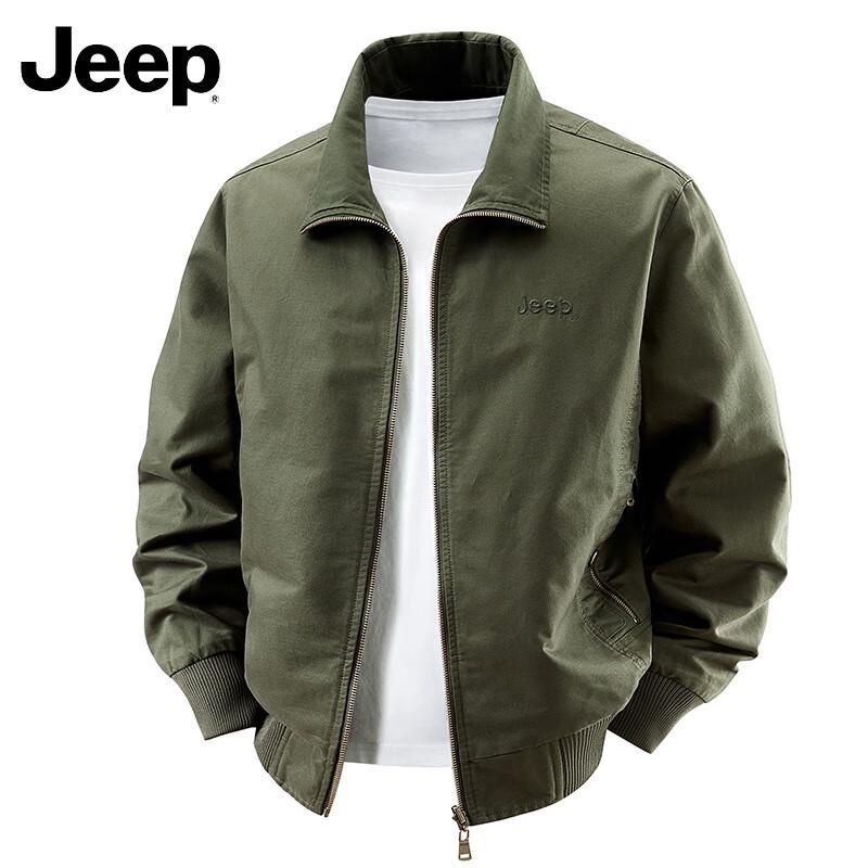 Jeep Мужская стираная двусторонняя повседневная рабочая куртка