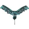 Sexy Women Lace Underwear Ladies Lingerie Crotchless Panties Pearls Beading Women's G Strings Thongs Open Crotch Sex Panty Floral Transparent Briefs