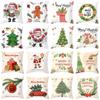 Christmas Pillowcase Cartoon Santa Claus Gingerbread Christmas Car Cushion Cover Noel Garland Home Pillowcase