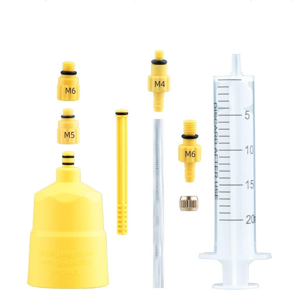 Hydraulic Disc Brake Oil Bleed Kit Oil Change Injection Oil Refill Tool Universal Injector Suitable for Road Bike Brake Service Mass Air Flow 3