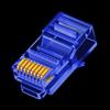50 шт. RJ45 Cat6 проходные разъемы, разные цвета EZ для обжима модульной вилки для одножильного или многожильного сетевого кабеля UTP