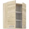 Meuble haut 2 portes battantes - Décor chêne sonoma - L 60 cm x P 31,6 x H 72 cm - LASSEN