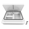 14 Inch RV Roof Vent with White Lid and Stainless Steel Screen Trailer Top Vent for Camping Vehicle