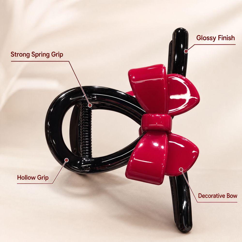 Strong Spring Hair Claw Clip Bowknot Headpiece Hair Clip Fashion Bow Hair Clip Daily Wear