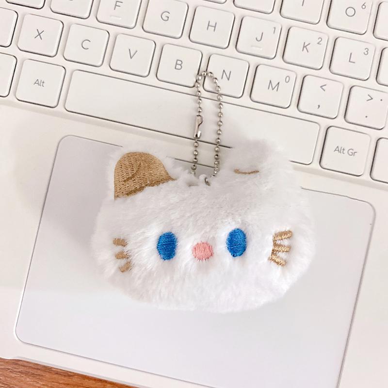 Cute Animal Keychains Plush Rabbit Frog Cat Doll Keychains For Car Keys Accessories Kawaii Small Bear Plush Keychain On Backpack