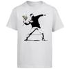Flower Throw Thrower Protester Banksy Grafitti Sprayer Graphic T Shirts Summer Tees Tops New Shirts And Tshirts Cotton Tshirt