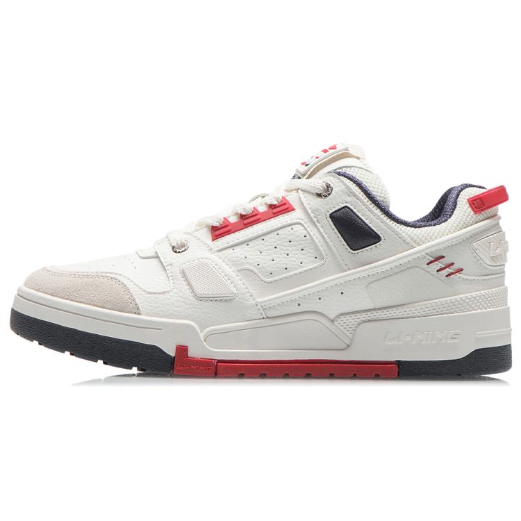 Li-Ning Journey Slip-Resistant Lightweight Low-Top Skate Shoes Men Sneakers Cloud-White AGCR297-1