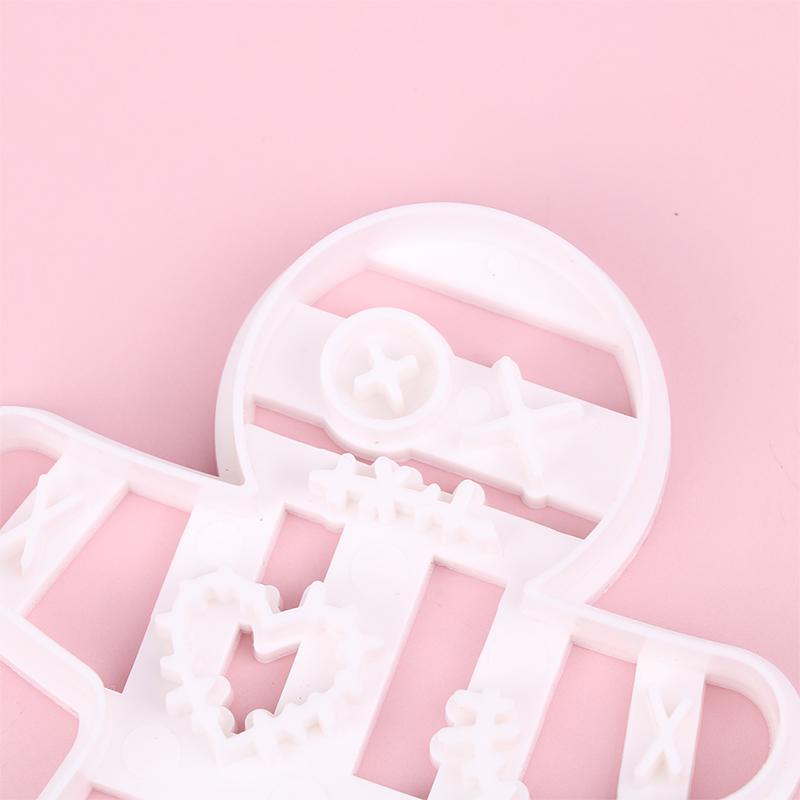 1 шт. Рождественские формочки для печенья в виде пряничного человечка, пластиковые мультяшные, с пресс-формой для печенья, шоколада, инструменты для украшения торта