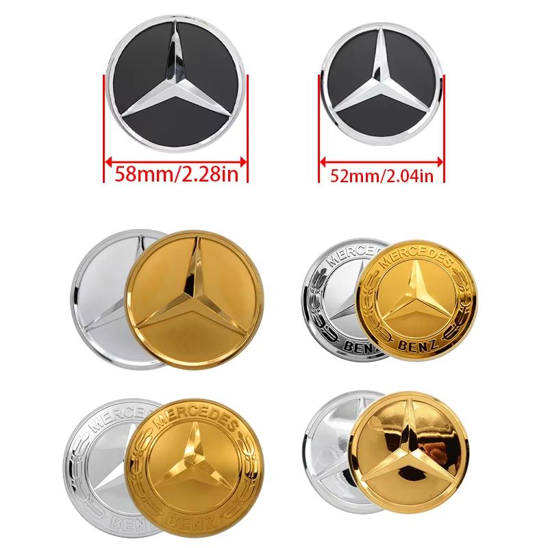 OFK3 Car Styling Logo Steering Wheel Center Badge Logo Sticker For Mercedes Benz AMG W204 GLC CLA W205 W203 W206 W253 Car Ornaments