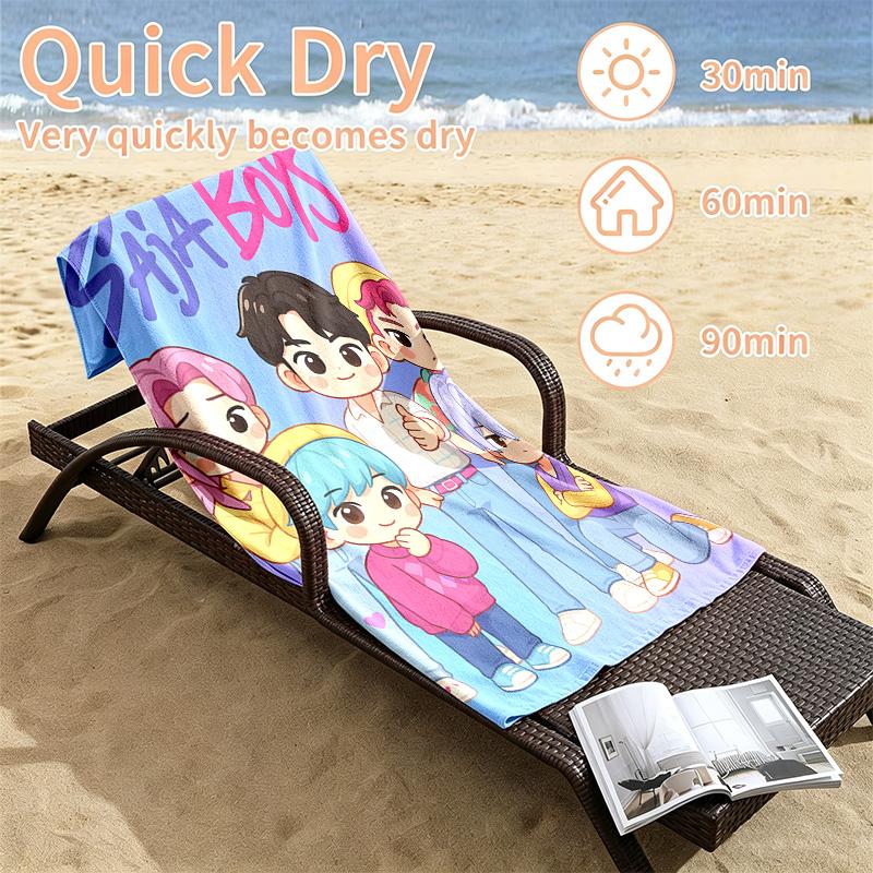 Kpop demon hunters Beach towels also serve as bath towels summer essential a musthave for the outdoors the beach and the pool