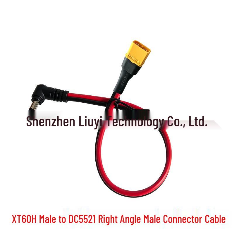 Угловой силовой кабель XT60 M/F на DC5521/25, 14AWG, для зарядки от уличной солнечной панели
