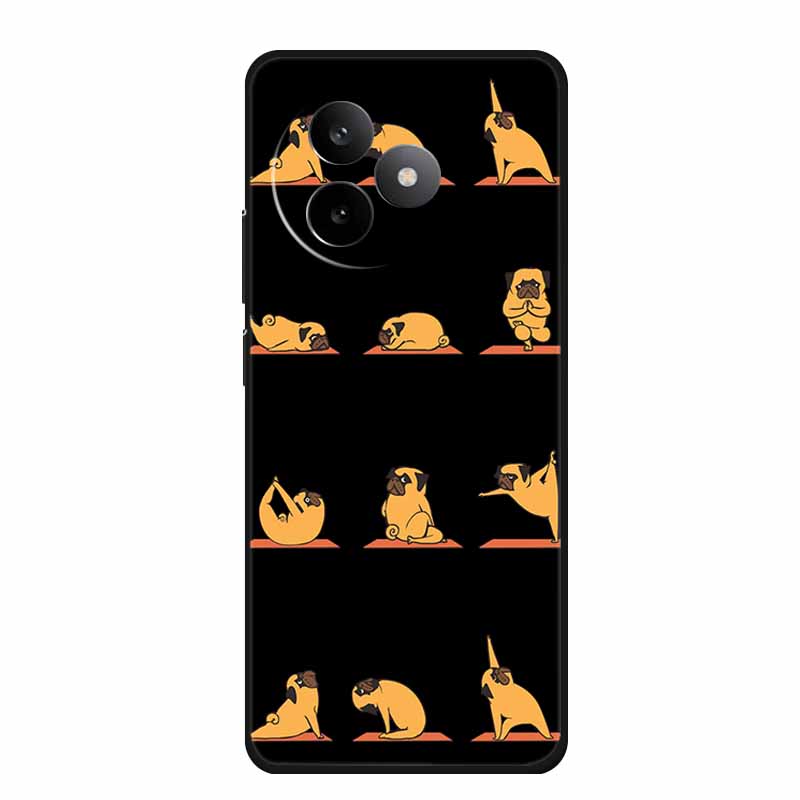 Чехол для телефона Xiaomi Redmi K80 Ultra Чехол Мягкий Черный Силикон Мультяшный Кот ТПУ Funda Для Redmi K 80 Ultra Чехол Coque 6.83" Корпус