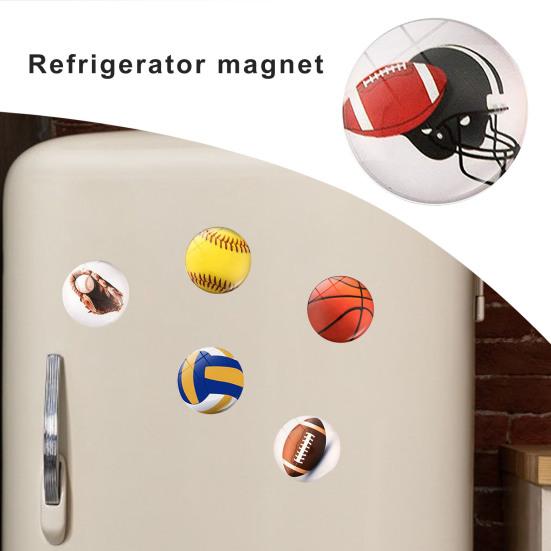 2 шт. 25 мм регби магнит на холодильник синтетическая смола украшения дома мини-футбол бейсбол волейбол микроволновая печь магнит на холодильник любители спорта