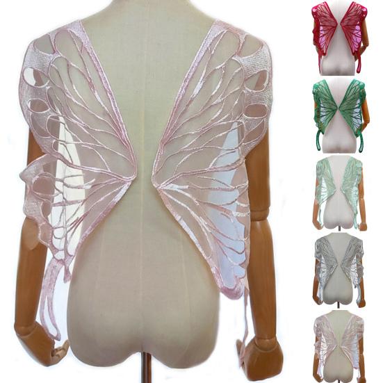 1 пара кружевных воротников с вырезом, мягкая ткань, дизайн с крыльями бабочки, устойчивые к разрыву, воротники на спине «сделай сам», для швейного магазина
