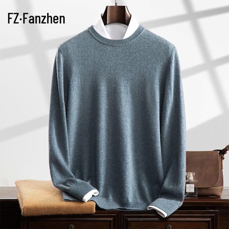Мужской джемпер Fanzhen с круглым вырезом из смесовой кашемировой пряжи