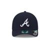 New Era 9FORTY Snapback Atlanta Braves MLB Authentic Player Replica Snapback Cap Navy ATLANTA BRAVES 940MC M-CROWN On-Field [Used]