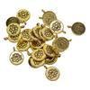 30 шт. винтажные золотые гравированные круглые подвески для йоги с цветком лотоса для самостоятельного изготовления