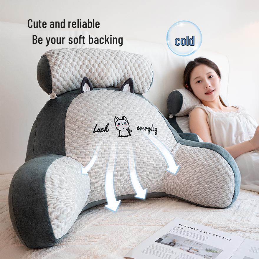 Ice Bean Headboard Cushion: Soft Pillow for Bed, Sofa, or Lumbar Support