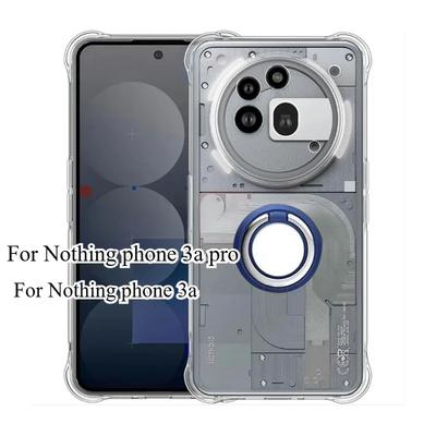 Чехол-держатель с магнитным кольцом для Nothing Phone 3A Pro для Nothing Phone3A 3APro 2A Plus, противоударный, прозрачный силиконовый чехол для телефона с подушками безопасности