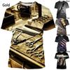 Mens Casual Short-sleeved T-shirts 3D Printing Retro Barber Shop Scissors Tools Graphic Tshirt For Men Women Oversized Tee Tops