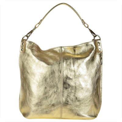 Gold Leather Shoulder Bag XL