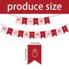 Valentine's Day Bunting Ornament Fish Tail Shape Paper Bunting Hanging Decoration For Wedding Anniversary Celebration