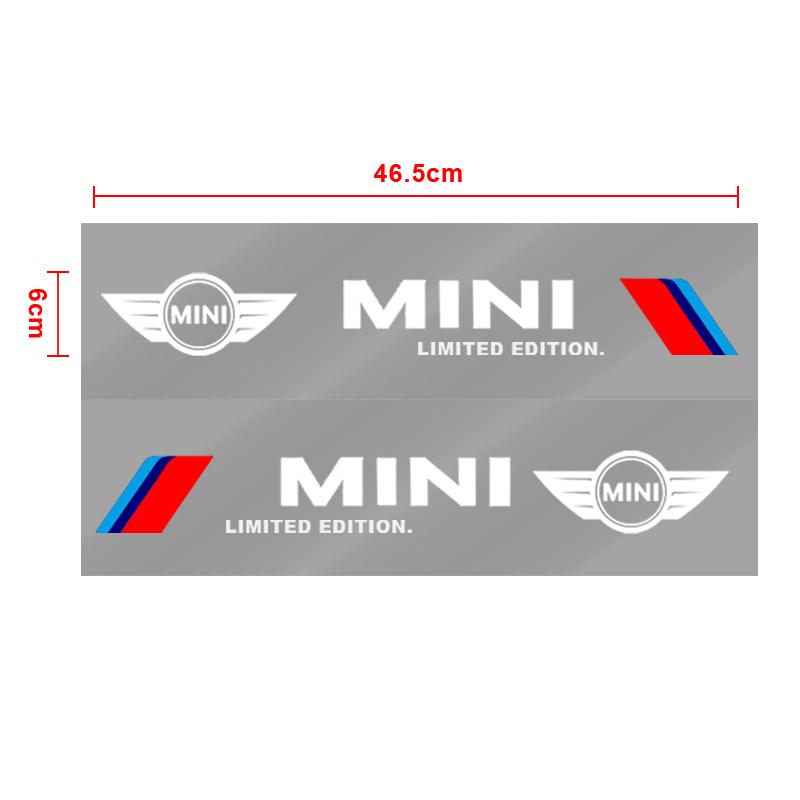2pcs Car 3D Stickers Auto Side Body Sports Sticker Decals Car Accessories For Mini Cooper One S Clubman R50 R53 R56 R60 F55 F56 R57 R58 R59
