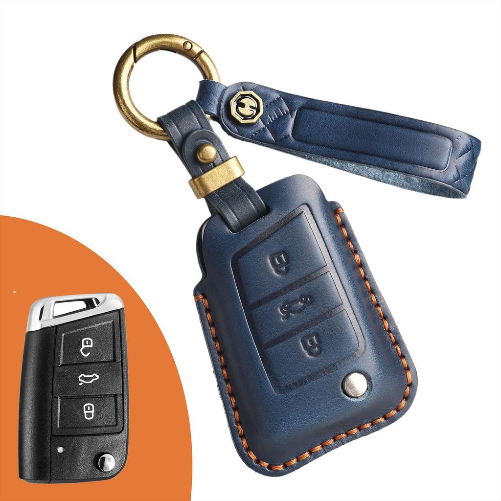 Чехол для ключа автомобиля для Volkswagen Vw Golf 7 Gti Mk7 R Touran Skoda Octavia 3 Superb Karoq Kodiaq Seat Leon Mk3 Ateca Аксессуары