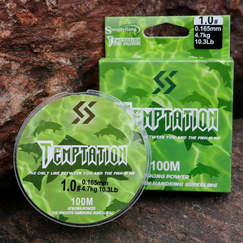 Леска рыболовная 100 метров, выдерживает до 7.9кг