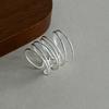 Minimalist multi-layer spiral opening ring winding streamline metal ring niche high-end cold adjustable ring