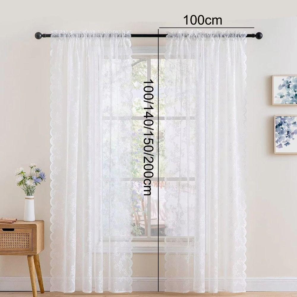 Марлевые занавески на окна Прозрачная тюль Занавеска Винтажная кружевная прозрачная занавеска для гостиной