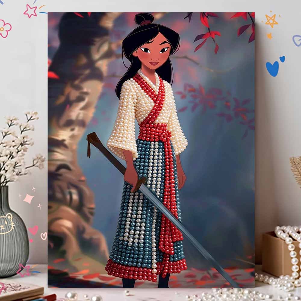 Disney Жемчужная живопись Аниме Мулан Набор для творчества Взрослый Новичок Домашний Декор Стены Особая Форма