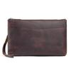 Genuine Leather IPad Case With Pen Slot Vintage Crazy Horse File Clutch Men Business Travel 10 Inch Tablet