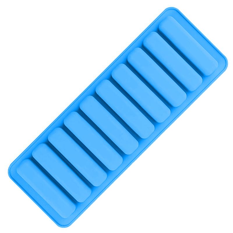 Long Strip Silicone Mold 10 Cavity Finger Shaped Chocolate Rectangular Cereal Chocolate Bar Cookie Ice Cube Trays Baking Tools 6