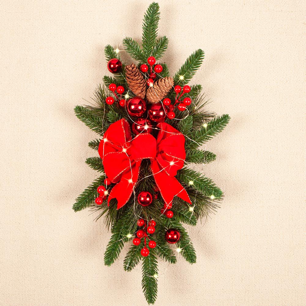 Рождественские украшения для лестницы, подвесной венок для лестницы, рождественские украшения для дома в скандинавском стиле, рождественские украшения