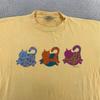 Винтажная футболка с рисунком кота "Я тоже могу" L/XL Желтая Мультяшная Природа 90-е Сделано в США 1996 Футболка