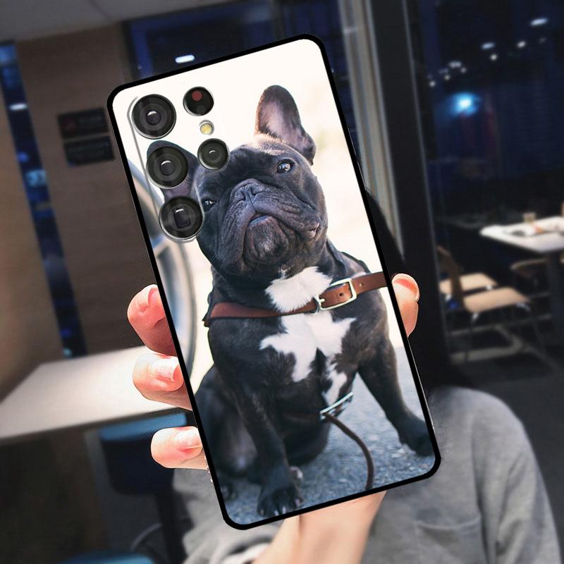 Чехол для телефона Samsung Galaxy S24 Ultra S25 S22 S23 Plus S20 S21 FE S9 S10 S23 FE с изображением французского бульдога и мопса