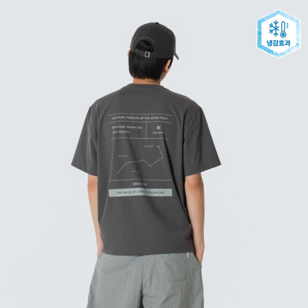 [Snowpeak] Rezen Quick-dry Graphic Short-sleeve T-shirt Rustic Khaki (S26MUTTS52)