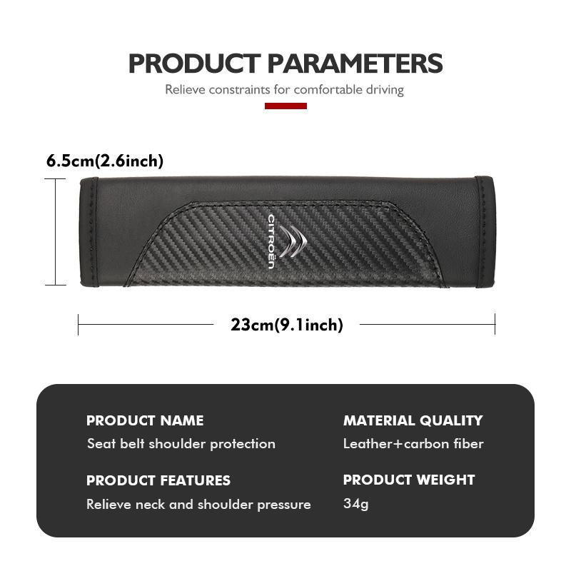 For Citroen Suede Car Seat Belt Shoulder Protection Pad Accessories C4 C3 C5 C1 C2 C6 C4L DS3 DS4 Berlingo Picasso Jumper