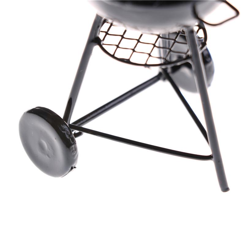 1:12 кукольный домик миниатюрный черный гриль-барбекю кукольный домик садовый уличный аксессуар