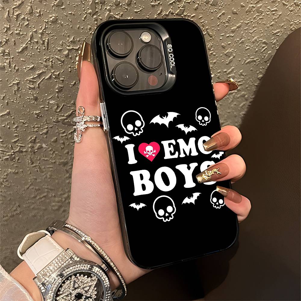 Я Люблю Эмо Парней Чехол Для Телефона Для iPhone 14,16,12,15,13,17,11,E,Pro,Max,Plus,Air,Mini Черный Мягкий Чехол