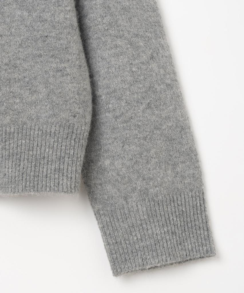 MILLO ARCHIVE Crop Move V-Neck Cardigan [Melange Gray]