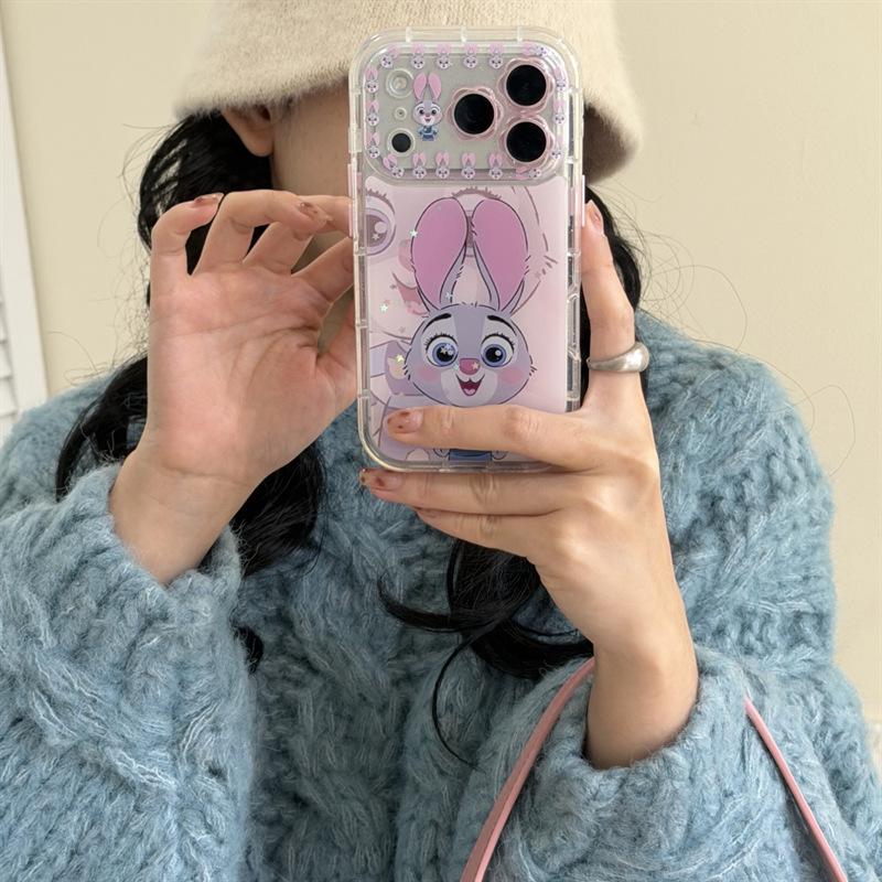 Мультяшный эпоксидный чехол с Ником и Джуди для iPhone 14/13 Apple 17/16/15 PRO MAX - Защита от падений