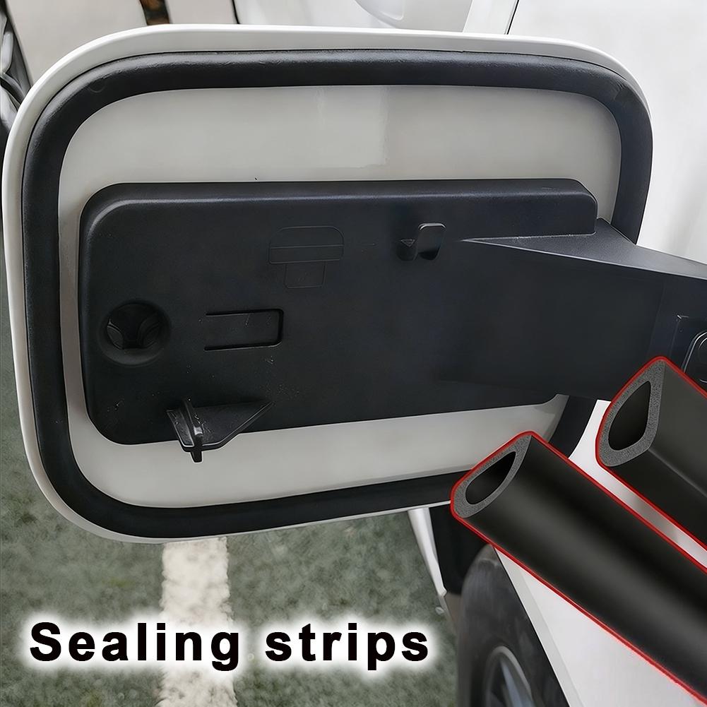 90cm/35inch D-shaped Seal Strip Car Fuel Cap Charging Port Insulation Dustproof Waterproof Gasket Automotive Weatherproof Seal