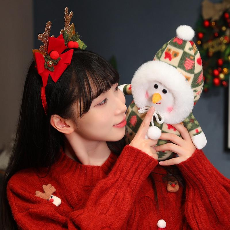 35 Внутри Рождественский Снеговик Мягкая Игрушка Креативная Шапка Новогодний Детский Подарок Украшение Гостиной Кукла Кукла Праздничный Подарок
